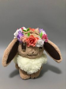 Date mignon printemps Festival Pokemoned en peluche poupée Eevee fleurs anneau <span class=keywords><strong>Pikachu</strong></span> jouets en peluche - Product Image 4