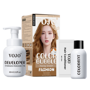 VOJO Pewarna Rambut Bubble Grosir 12 Pilihan Warna Bebas Amonia & Formula Tumbuhan Lembut Tahan Lama Menutup Uban OEM Label Pribadi - Product Image 3