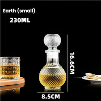 Réservoir de stockage de carafe avec couvercle pour vin, whisky, brandy, tequila - Capacités de 230 ml, 520 ml, 970 ml, emballage en boîte, MOQ 50 pièces