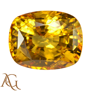 Zafiro amarillo natural, forma de cojín, corte facetado, piedra preciosa suelta para la fabricación de joyas a precio de fábrica, certificado, 1 quilate. - Product Image 1