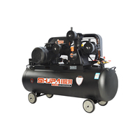 Compresseur d'air industriel 10HP 7.5kw à entraînement par courroie 180L 900L/Min Portable 380v pompe à moteur à piston lubrifié refroidi par air