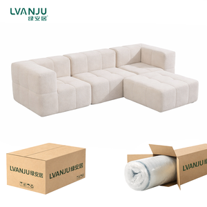 Sofá Cama de Espuma de Alta Densidad Personalizado OEM, Asiento de Suelo de Pana sin Marco, Empacado al Vacío, Plegable, Ahorra Espacio - Product Image 1