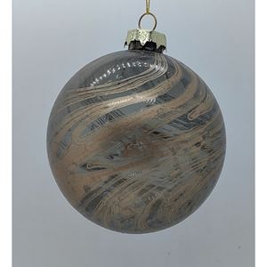 BOLA DE VIDRIO TRANSPARENTE CON EFECTO DE ARENA, DIAM. 8 cm - Product Image 1