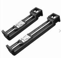 Acier XYZ Axis CNC Guide linéaire Actionneur Vis à billes Mouvement linéaire Table coulissante avec vis sans fin pour vis à billes et module linéaire
