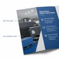 Brochure personnalisée tri-pliée pour présentation de produits et services d'entreprise B2B