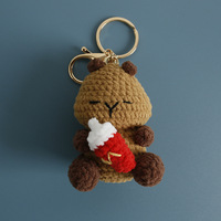 Porte-clés en crochet Ours mignon, Porte-clés Panda tricoté pour sac, Pendentif animal en crochet, Accessoire personnalisé pour cadeau