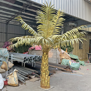 Palmiers artificiels dorés de type canari, 3 mètres, aspect métallique, plantes décoratives de luxe, magnifiques palmiers algues de 3m et 2,5m de hauteur - Product Image 4