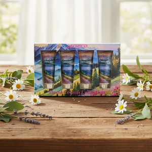 Colección <span class=keywords><strong>de</strong></span> <span class=keywords><strong>Crema</strong></span> <span class=keywords><strong>de</strong></span> <span class=keywords><strong>Manos</strong></span> Hidratante y Nutritiva <span class=keywords><strong>de</strong></span> Viaje - 4 Aromas (Eucalipto, Coco, Menta, Bayas) - Muestra Gratis - 2.7 FL OZ Cada Una - Product Image 4