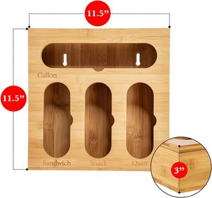 Bolsa Ziplock de bambú para cajón, organizador de almacenamiento Compatible con <span class=keywords><strong>Solimo</strong></span> Glad, retorno a la naturaleza - Product Image 5