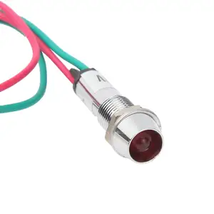 Factory price 9mm 120v non-waterproof led spontaneous indicator light plastic pilot lamp led 120v indicator lamp