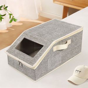 Stackable <b>Cap</b> Organizer for <b>Baseball</b> <b>Caps</b> Collapsible Hat <b>Storage</b> Boxes with Clear Window - Product Image 2