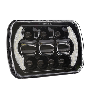 Faro LED Rectangular Wrangler <span class=keywords><strong>de</strong></span> 60W con <span class=keywords><strong>Ojo</strong></span> <span class=keywords><strong>de</strong></span> Ángel, Lente Cuadrada <span class=keywords><strong>de</strong></span> 5x7 con Kit <span class=keywords><strong>de</strong></span> Conversión <span class=keywords><strong>de</strong></span> Faro LED DRL - Product Image 3