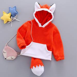 Chaqueta con capucha súper suave de exportación Q313 para niñas, ropa para niños de 123 años, Color puro, venta al por mayor para máscaras de Ojos de primavera y otoño - Product Image 5