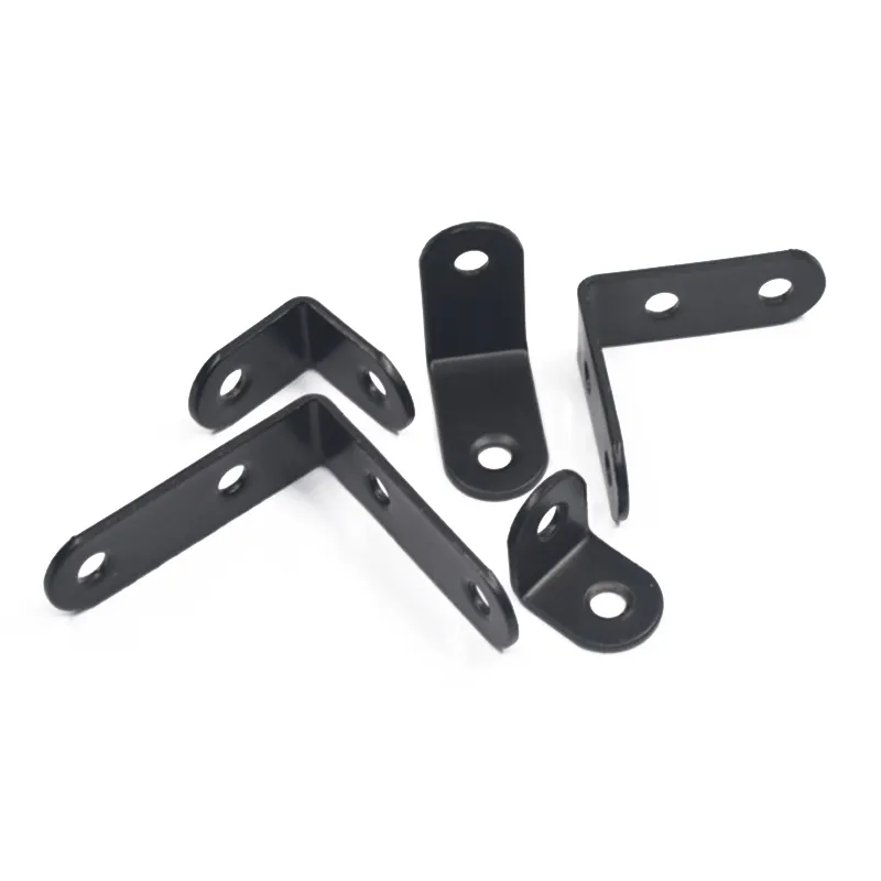 Angle code right angle 90 degrees black L bracket furniture connectors thickened angle code iron laminate tray
