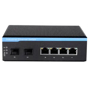 InMax pabrikan 6 port 10/100/1000M saklar ethernet dengan 4 port RJ45 dan 2 port SFP saklar gigabit