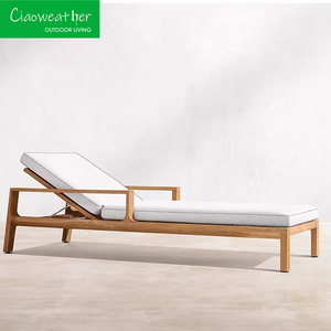 Offre spéciale chaise longue d'extérieur en teck de luxe moderne villa <span class=keywords><strong>hôtel</strong></span> jardin chaise longue terrasse <span class=keywords><strong>piscine</strong></span> chaise de plage lit inclinable - Product Image 4