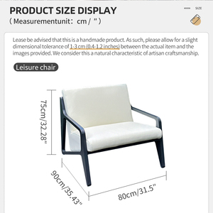 Modern Stainless Steel Outdoor Lounge <strong>Chair</strong>, Luxury Waterproof <strong>Garden</strong> Armchair, Patio Sofa with Table for Balcony <strong>UK</strong> Australia - Product Image 5