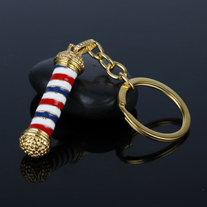 Nouveau Porte-clés Créatif 3D pour Coiffeur, Pendentif Lumineux pour Salon de <span class=keywords><strong>Barbier</strong></span>, Bijou, Cadeau pour Coiffeur, Porte-clés en Métal - Product Image 4