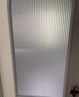 Film adhésif 3D moderne en PET à effet verre cannelé pour fenêtres et portes de maison - Confidentialité, étanche, garantie 5 ans