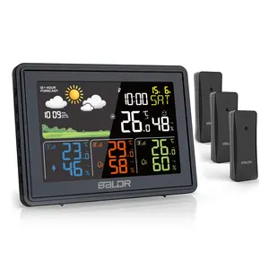 Baldr Radio Control Digitale Kleur Display Weerstation Wireless Indoor Outdoor Thermometer Hygrometer Kamer Klok