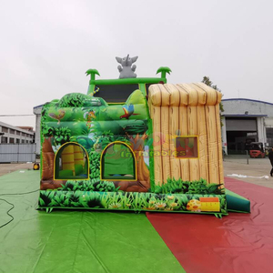 Commercial grade safari <b>bounce</b> house combo bouncer toboggan gonflable giant inflatable jungle bouncy <b>castle</b> slide - Product Image 2
