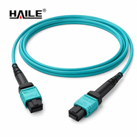 Kabel Patch Connector HAILE OM3/OM4 MPO/MTP 12 Fiber, Kabel Trunk MPO, Kabel MTP-LC, Cocok untuk Sistem Pusat Data