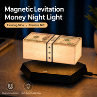 Lampe décorative LED à lévitation magnétique en forme de billet de banque, alimentée par USB, à commande tactile, pour chambre à coucher et salle de jeu
