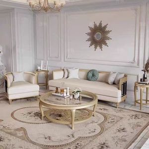 أريكة فاخرة من الخشب الصلب على الطراز الأوروبي الراقية ، بسيطة وحديثة لغرفة المعيشة للاستخدام المنزلي أو الفندقي - Product Image 6
