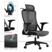 Chaise de bureau ergonomique NOEL à dossier haut, moderne, économique, en maille, confortable, pivotante, réglable en hauteur Soutien
