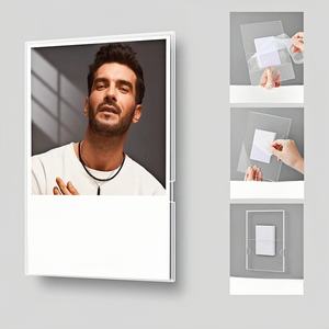 Porte-affiche mural en acrylique avec ruban adhésif mural suspendu flottant porte-affiche en acrylique pour cadre photo photo - Product Image 3