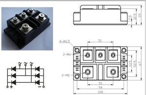 MDS300-16 Original <strong>Diode</strong> Bridge <strong>Rectifier</strong> 300A 1200V IGBT Module for Automobile Applications Through Hole Package - Product Image 3