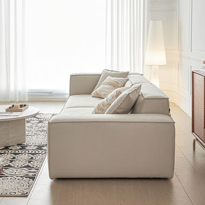 أريكة إيطالية بسيطة التصميم للشقق وغرف المعيشة، بخطوط مستقيمة ومقاومة لخدوش القطط، مصنوعة من قماش مصقول - Product Image 3