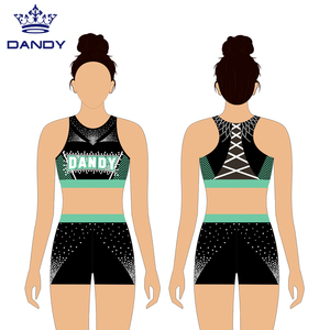 Dandy, nuevo diseño personalizado, sublimación, animadora, niños, pantalones cortos, sujetador, ropa de práctica - Product Image 4