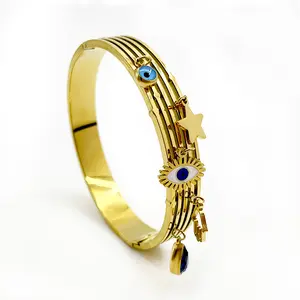 Fashion Shape Bracelet For Women Bangle Waterproof 18K Gold Plated Stainless Steel Women Jewelry For Gift