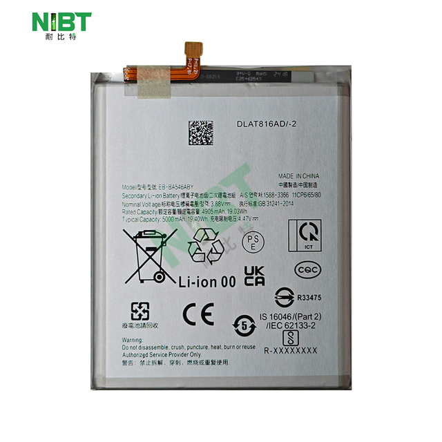 NIBT New Arrival Durable EB-BA546ABY 3.88v 4905mAh 19.03Wh O Cycle Rechargeable Battery for samsung A34 5G/A346/A54 5G/A546