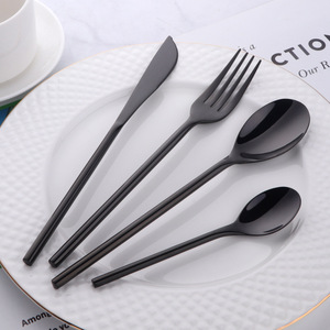 Ensemble de couverts élégants de qualité supérieure en acier inoxydable 304, 4 pièces, pour banquets, hôtels, fournitures commerciales HoReCa - Product Image 1