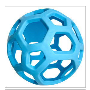 Balle de jeu pour animaux de compagnie en caoutchouc durable, balle creuse en <span class=keywords><strong>maille</strong></span> pour chien, balle rebondissante en caoutchouc non toxique pour les mâchoires agressives, nettoyage des dents - Product Image 6