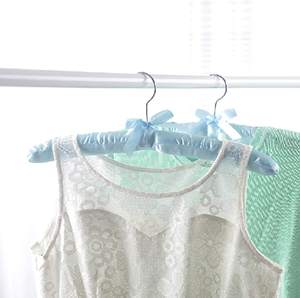 DS952 Soft Chrome Haken Bluse Schwamm Kleiderbügel Dicker Stoff Kein Schulter bügel Kleiderbügel Rutsch fester Schaumstoff Satin gepolsterte Kleiderbügel - Product Image 2