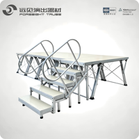 Plataforma de Escenario Plegable de Aluminio Resistente Foresight con Patas Ajustables y Capacidad de 1000 kg