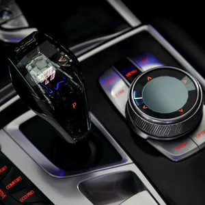 Araba aksesuarları iç iş kristal vites topuzu üç parçalı set BMW 7 serisi için şasi G12 2016-2021