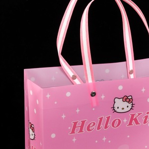 Factory Custom Hot Sale Pvc <b>Plastic</b> Shopping <b>Tote</b> Bag Button Bag Packaging Bag - Product Image 5