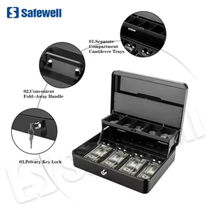 Caja <span class=keywords><strong>de</strong></span> Seguridad Metálica con Llave <span class=keywords><strong>para</strong></span> Niños, Porta Billetes y <span class=keywords><strong>Dinero</strong></span> <span class=keywords><strong>para</strong></span> Tiendas <span class=keywords><strong>de</strong></span> Conveniencia - Product Image 3
