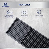 Tapis de bar rectangulaire en silicone écologique de haute qualité, accessoire parfait pour la table de cuisine ou le bar à café