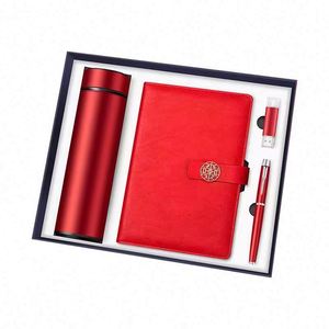 Carnet en cuir de luxe promotionnel en gros, personnalisable avec logo, coffret cadeau d'entreprise, personnalisation par sérigraphie - Product Image 3