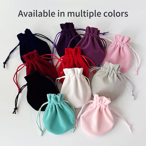 ถุงกำมะหยี่สีชมพูพิมพ์โลโก้ตามสั่ง ถุงผ้ารูปทรงน้ำเต้าแบบมีเชือกผูก สำหรับใส่แหวน ต่างหู สร้อยคอ บรรจุภัณฑ์ของขวัญ ถุงเก็บของ - Product Image 6