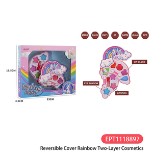 Funda reversible EPT Rainbow Dolls, Cosméticos para niños y niñas, juego <span class=keywords><strong>de</strong></span> maquillaje para casa, cosméticos, belleza, juguetes para juego <span class=keywords><strong>de</strong></span> imitación para niñas - Product Image 4