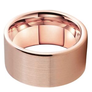 Coolstyle 쥬얼리 <span class=keywords><strong>12mm</strong></span> 도매 플랫 닦았 로즈 골드 텅스텐 카바이드 반지 남성 여성 패션 약혼 웨딩 밴드 - Product Image 2