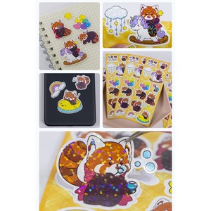 Cartoon Glitter Sticker PVC Waterproof Home Decoration Digital Printing Cartoon Pattern Gloss <b>Lamination</b> - Product Image 3