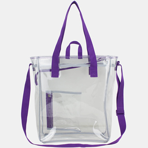 Bolsa de Mensajero de plástico transparente de PVC transparente con cierre de cremallera, bolsa de estilo de moda para <span class=keywords><strong>niñas</strong></span> con asas - Product Image 5