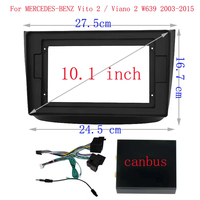 Pour MERCEDES-BENZ Vito 2 / Viano 2 W639 2003-2015 10 pouces autoradio Fascia stéréo Android MP5 lecteur 2Din tête unité panneau cadre